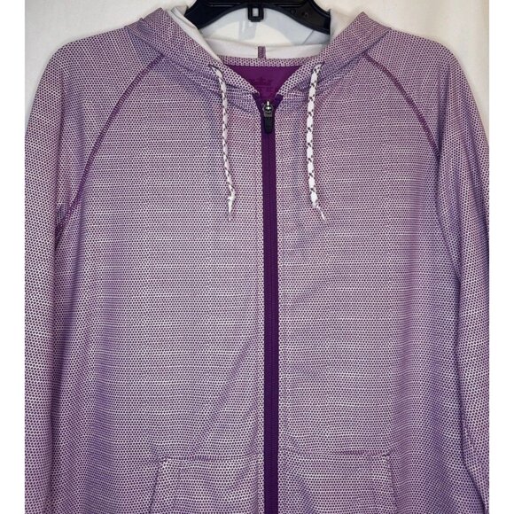 Peter Millar Women’s E4 Full Zip Lightweight Hooded Wicking 50+ UPF Jacket Sz L - Picture 2 of 10